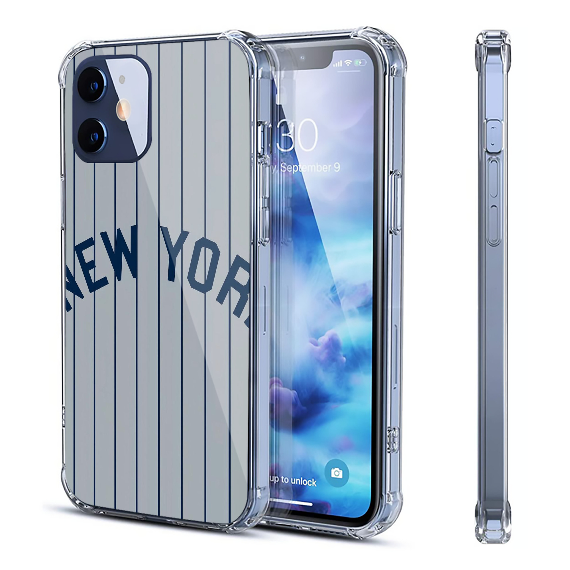 New York Yankees 159 Clear IPhone 12 Case – Soft TPU With UV Print – Enhanced Drop Protection, Precise Fit, Anti-Fingerprint, Customizable Design, Scratch-Resistant, Yellow-Resistant